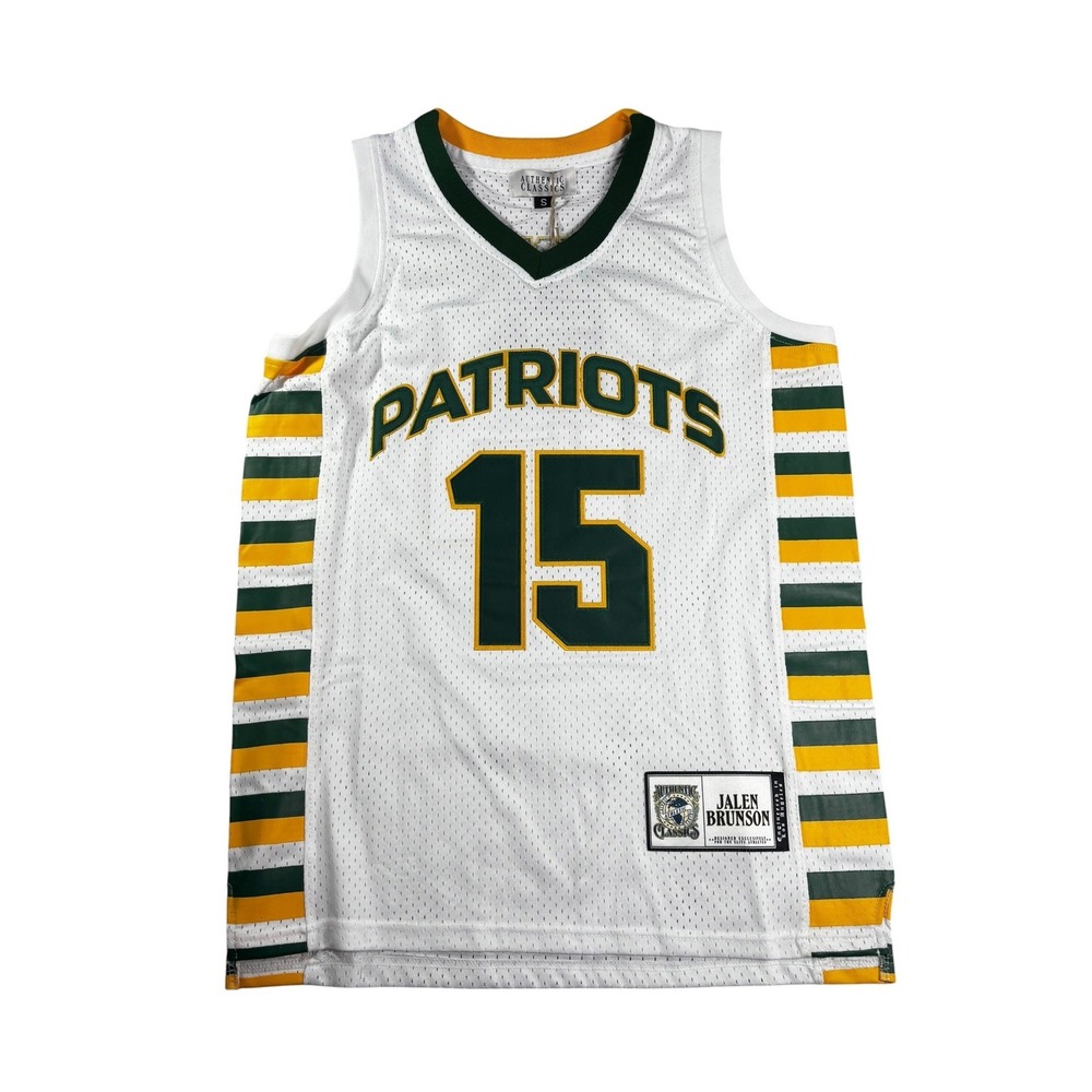 Authentic Classics Jalen‎ Brunson Stevenson Patriots High School Jersey White S